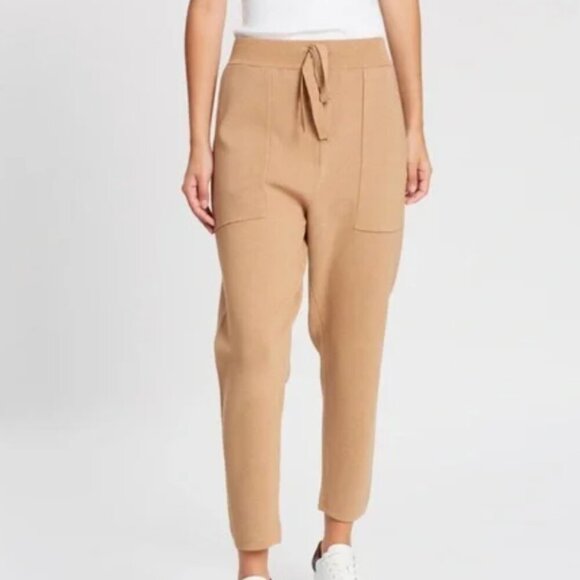 Camilla & Marc Charlton Relaxed Viscose Pant In Beige Melange Large - Picture 2 of 5